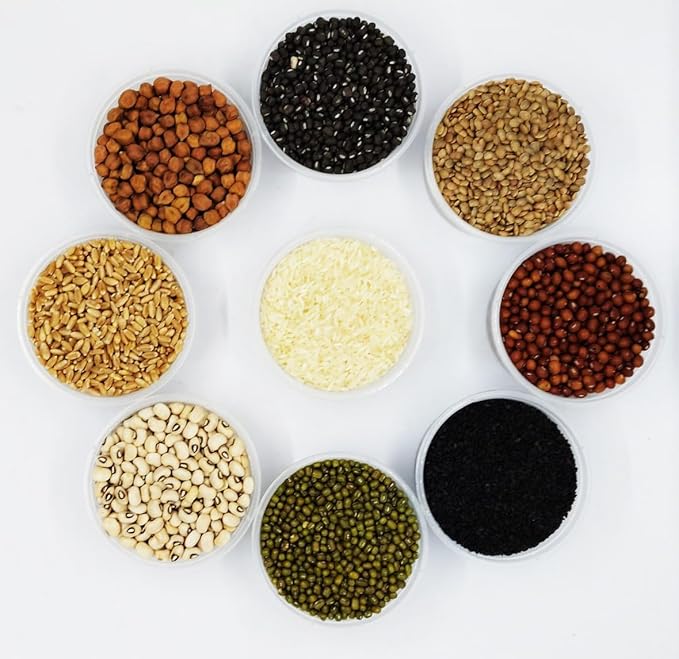 Navadhanya 9 Grain Set for Pooja / Navagraha Kalu